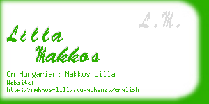 lilla makkos business card